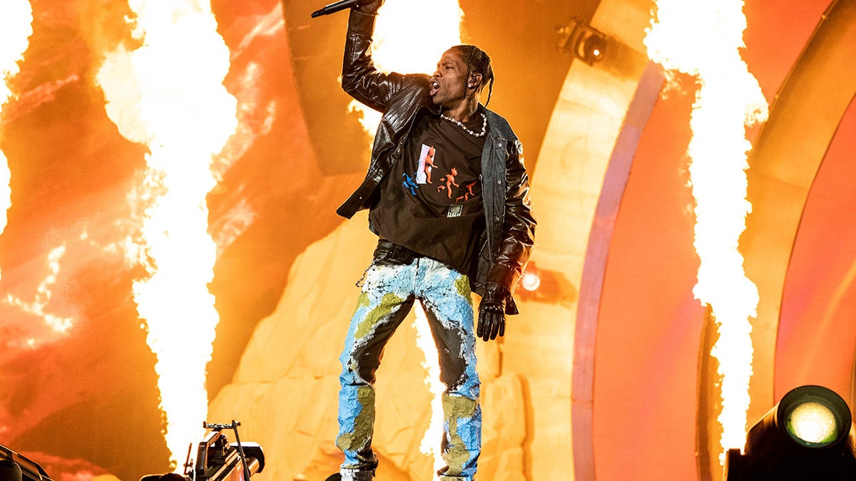 Travis Scott performs at Day 1 of the Astroworld Music Festival at NRG Park on Friday, Nov. 5, 2021, in Houston.