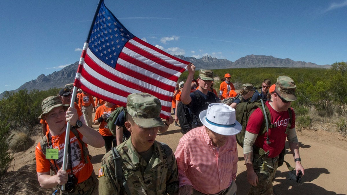 Skardon participates in the Bataan Memorial Death March in 2018. (Ken Scar/U.S. Army Cadet Command (Army ROTC))