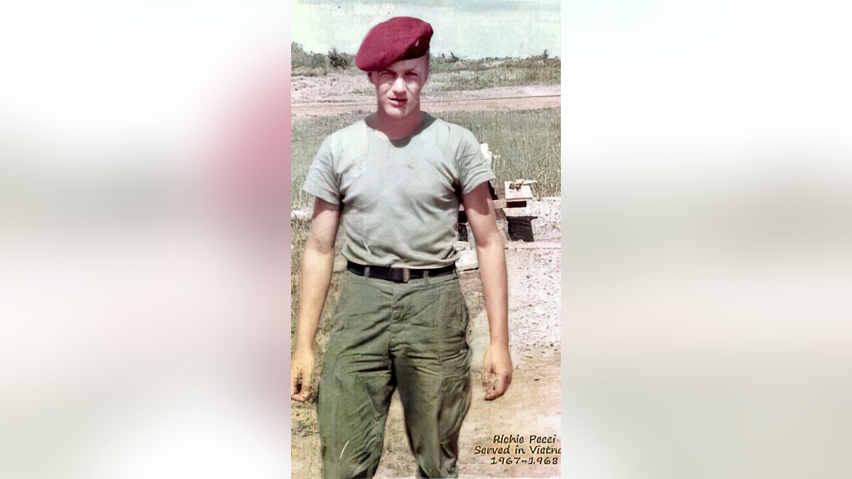Richard Pecci at 20 years old, in Tay Ninh, Vietnam, in 1967.