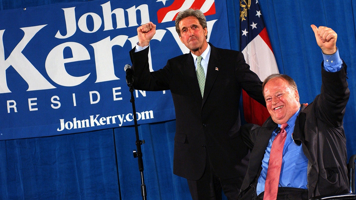 Sen. John Kerry and Former Georgia Sen. Max Cleland.