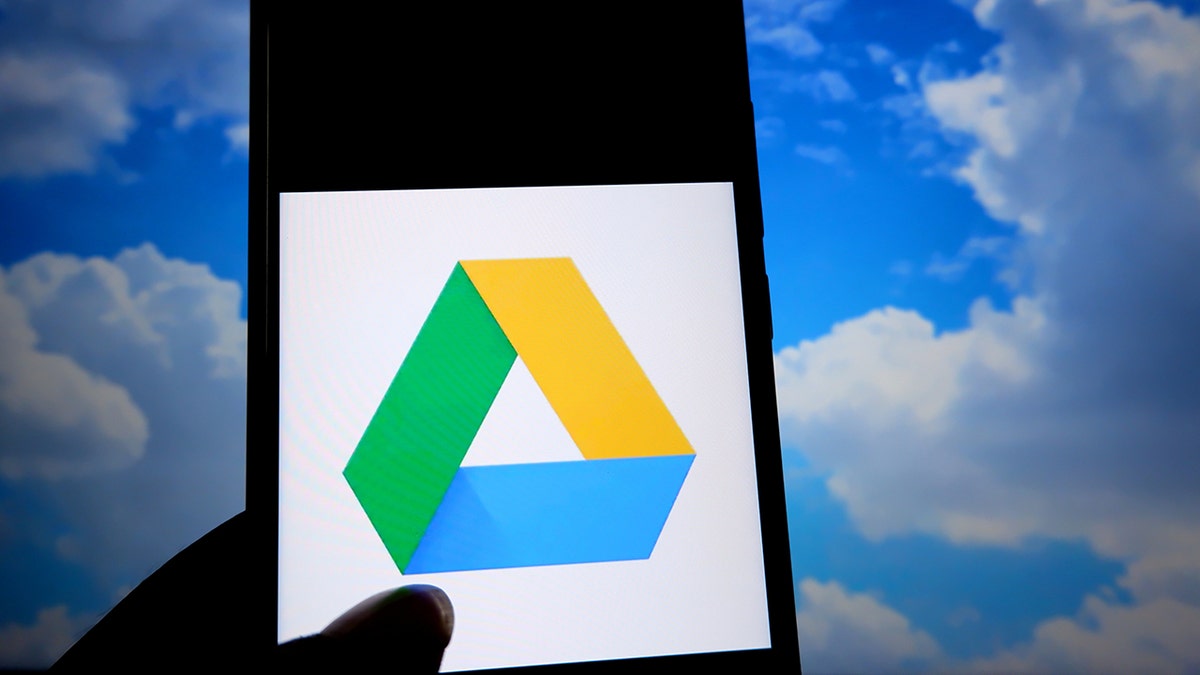 In this photo illustration a popular cloud based data storage application Google Drive logo seen displayed on a smartphone. Many Gmail users enjoy having Google Drive to store their documents.