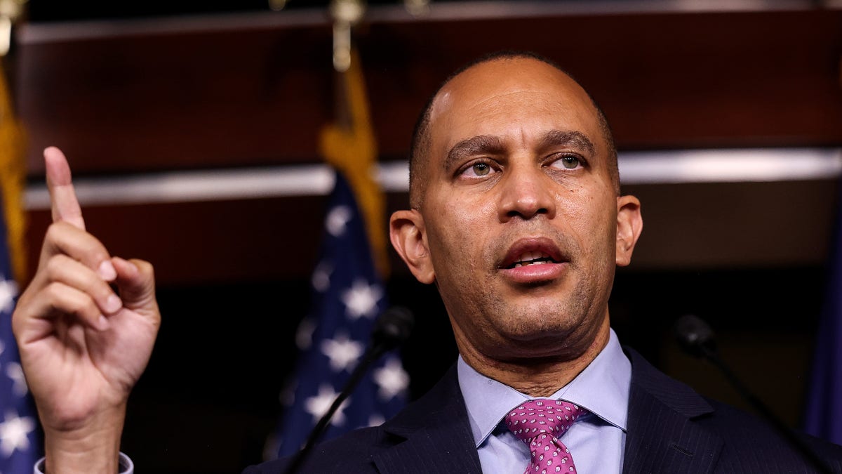 House Democratic Caucus Chair Hakeem Jeffries, D-N.Y., speaks to reporters at the U.S. Capitol in Washington on Nov. 2, 2021. (REUTERS/Evelyn Hockstein)