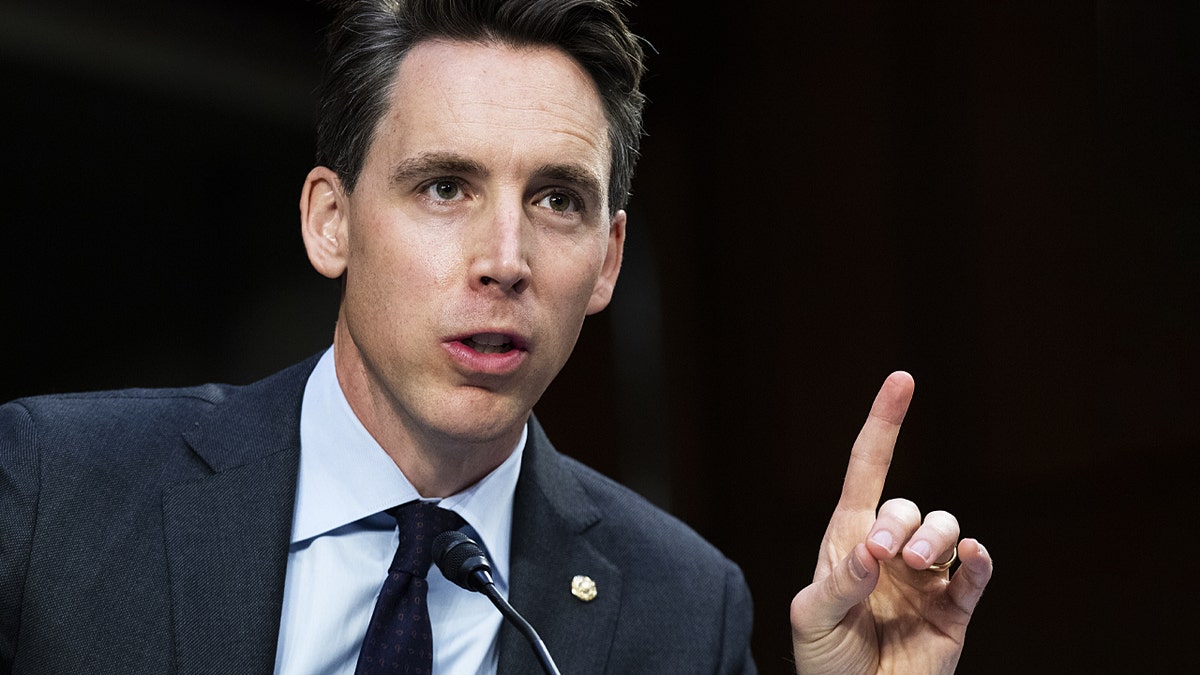 Sen. Josh Hawley, R-Mo., speaks during a Senate Judiciary Committee hearing to examine Texas' abortion law on Capitol Hill on Sept. 29, 2021, in Washington, D.C.