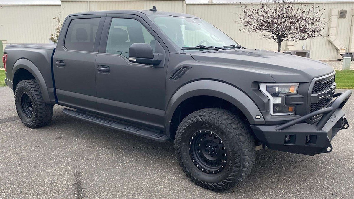 Kanye's 2019 F-150 Raptor features a CK Fab bumper and Method wheels.
