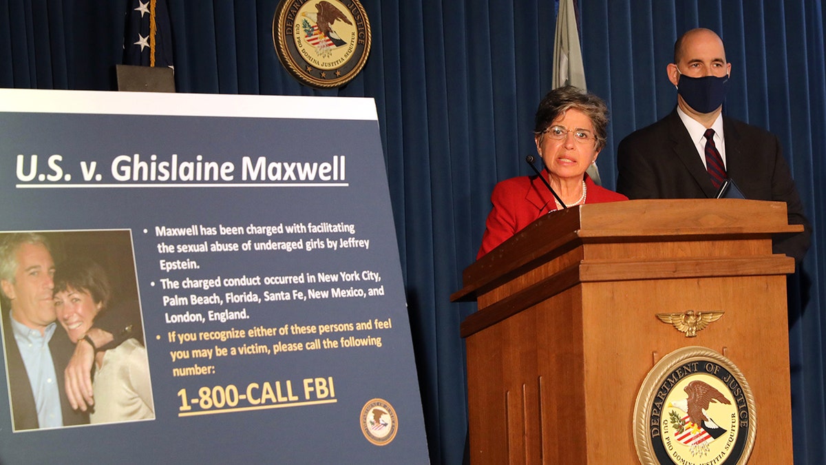 Acting United States Attorney for the Southern District of New York, Audrey Strauss, speaks to the media at a press conference to announce the arrest of Ghislaine Maxwell, the longtime girlfriend and accused accomplice of deceased accused sex-trafficker Jeffrey Epstein on July 2, 2020 in New York City. 