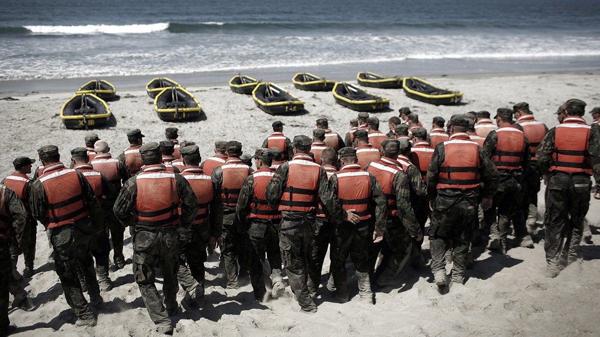 Navy SEALs training in water