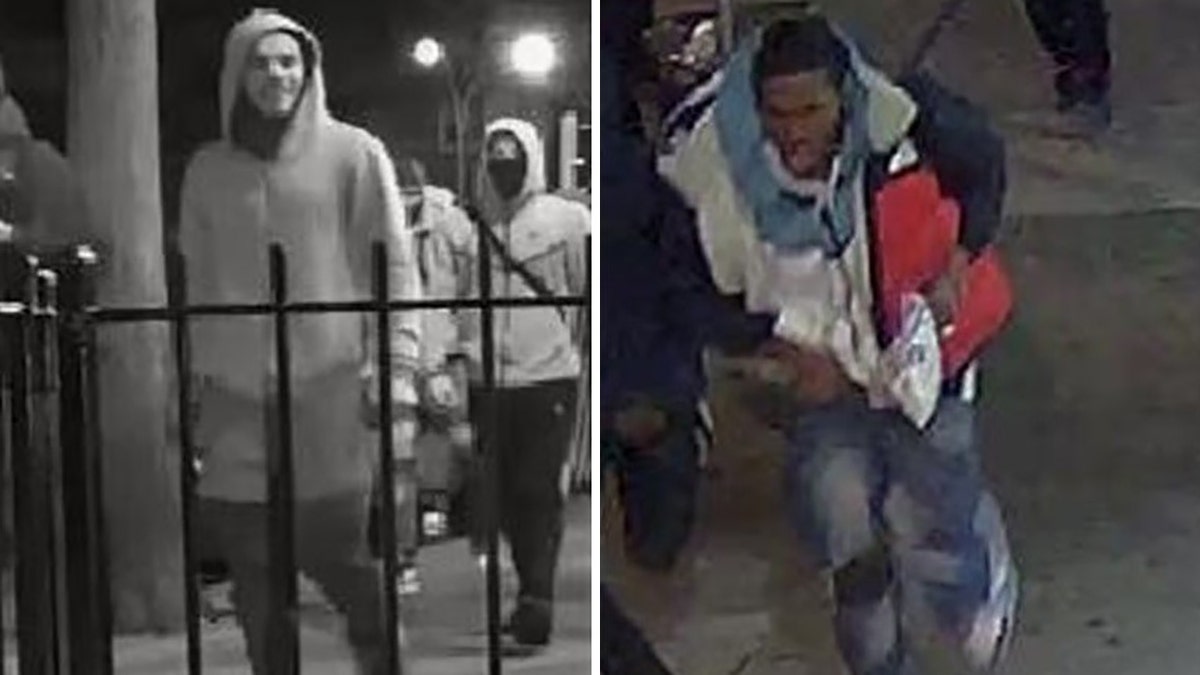 A 62-year-old man in New York City was swarmed by a group of seven men who were captured on disturbing video striking him with a bat before stabbing and slashing him on a Manhattan sidewalk early Wednesday.