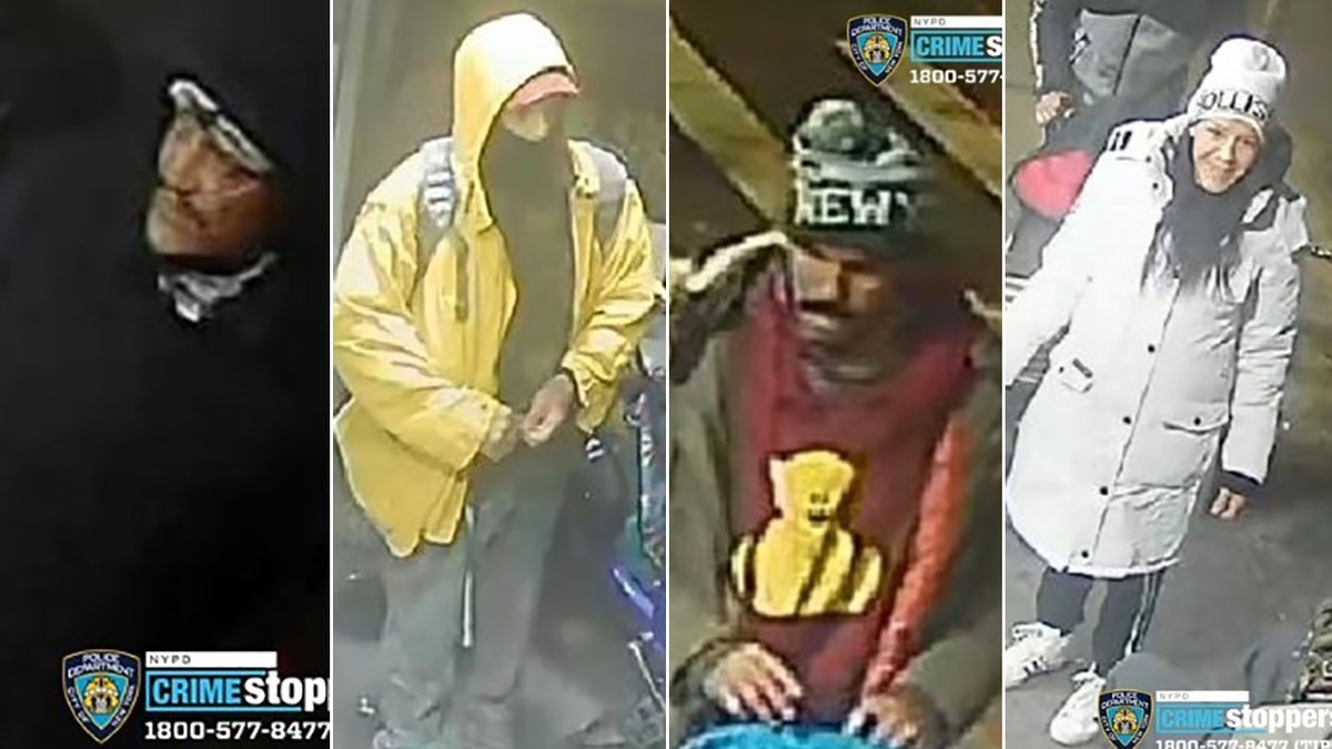 Authorities in New York City are seeking a group of four people who ganged up on a man in a wheelchair, beating him and stealing his belongings earlier this month amid a rise in citywide robberies.