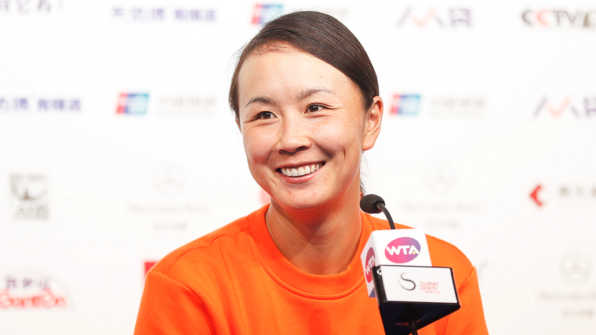 Shuai Peng of China after her first round match against Eugene Bouchard of Canada during the 2019 Australian Open on Jan. 15, 2019, in Melbourne.