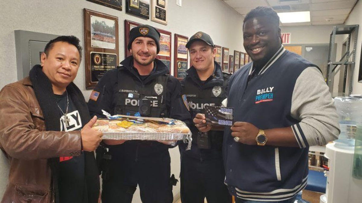 New Jersey Congressional Candidate, Billy Prempeh (R), donates sandwiches for his 'Heros to Heroes' initiative. 