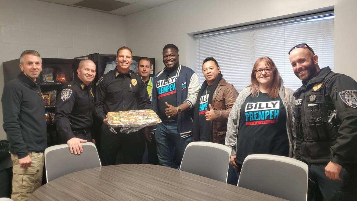 New Jersey Congressional Candidate, Billy Prempeh (R), donates sandwiches for his 'Heros to Heroes' initiative. 