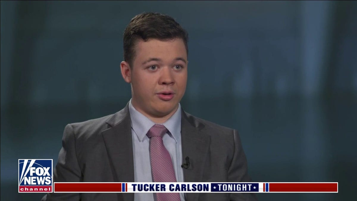 Kyle Rittenhouse sits down with Fox News host Tucker Carlson on November 22, 2021. (Fox News/Tucker Carlson Tonight)