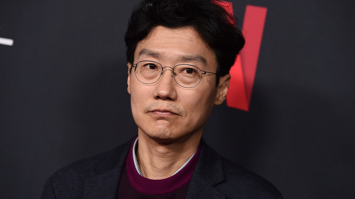 Creator Hwang Dong-hyuk arrives at a red carpet event for "Squid Game" on Monday, Nov. 8, 2021, at NeueHouse Hollywood in Los Angeles. 