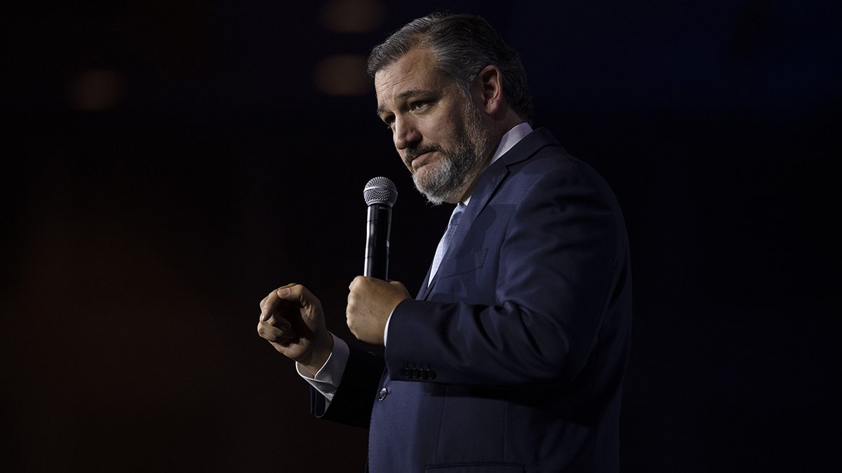 Senator Ted Cruz, a Republican from Texas, speaks during the Republican Jewish Coalition (RJC) Annual Leadership Meeting in Las Vegas, Nevada, U.S., on Friday, Nov. 5, 2021.?