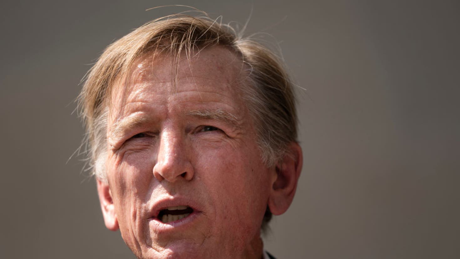 Rep. Paul Gosar, R-Ariz., speaks during a news conference outside the U.S. Department of Justice on July 27, 2021 in Washington, DC. (Photo by Drew Angerer/Getty Images)