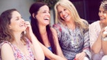Happy group of women having fun