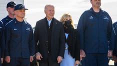 Bidens visit Coast Guard station, meet virtually with service members around the globe on Thanksgiving