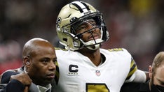 Saints' Jameis Winston dances in the locker room after win despite apparent knee injury