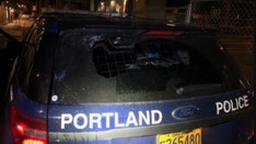 Portland Rittenhouse protest declared riot; windows smashed, objects thrown at police