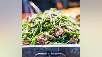 French green beans with mushroom wine sauce and fried leeks: Try the recipe