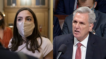 AOC mocked McCarthy's speech from House cloakroom prior to social-spending vote: 'Communicating so little'