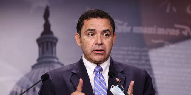 WASHINGTON, DC - JULY 30: U.S. Rep. Henry Cuellar (D-TX) speaks on southern border security and illegal immigration, during a news conference at the U.S. Capitol on July 30, 2021 in Washington, DC. (Photo by Kevin Dietsch/Getty Images)