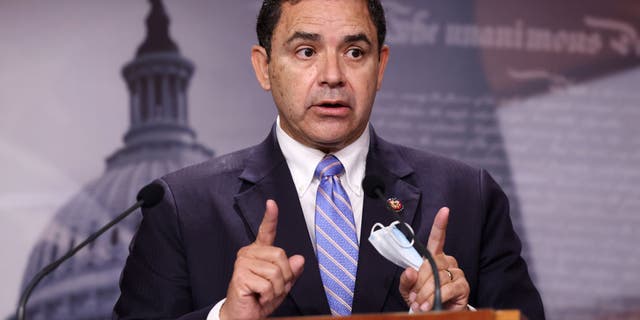 WASHINGTON, DC - JULY 30: U.S. Rep. Henry Cuellar (D-TX) speaks on southern border security and illegal immigration, during a news conference at the U.S. Capitol on July 30, 2021 in Washington, DC. (Photo by Kevin Dietsch/Getty Images)