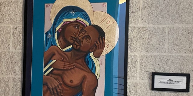 Kelly Latimore’s "Mama," as displayed in The Catholic University of America’s Columbus School of Law.
