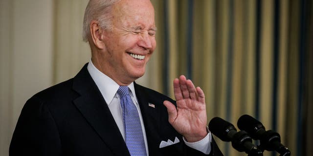 U.S. President Joe Biden speaks during a press conference in the State Dinning Room at the White House on November 6, 2021 in Washington, D.C.