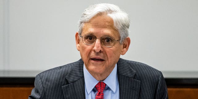 U.S. Attorney General Merrick Garland will meet with law enforcement leadership and strike force teams for the Illinois area at the U.S. Attorney's Office on July 23, 2021 in Chicago.  Garland's DOJ is suing Texas in Congress over its redistribution plan.  (Photo by Samuel Corum-Pool / Getty Images)