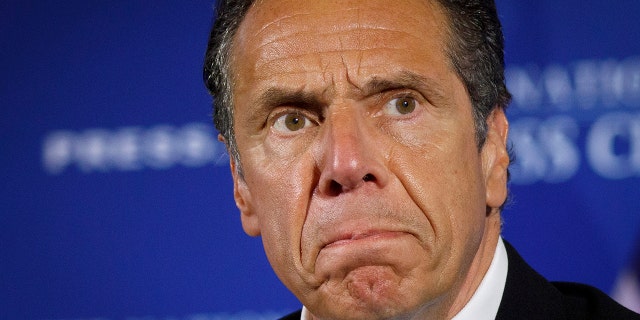 Then-New York Gov. Andrew Cuomo is seen during a news conference in Washington, May 27, 2020.
