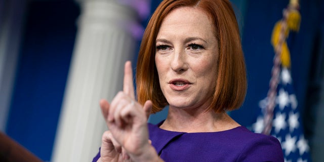 White House press secretary Jen Psaki speaks during a press briefing at the White House, Friday, Nov. 12, 2021, in Washington. (AP Photo/Evan Vucci)