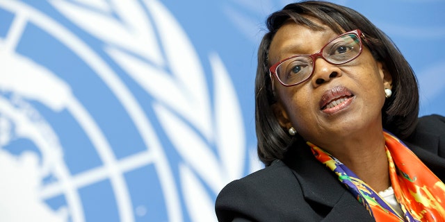 Matshidiso Moeti, World Health Organization (WHO) Regional Director for Africa, speaks at a press conference at the European headquarters of the United Nations in Geneva, Switzerland, on Feb. 1, 2019. (Salvatore Di Nolfi/Keystone via AP, File)