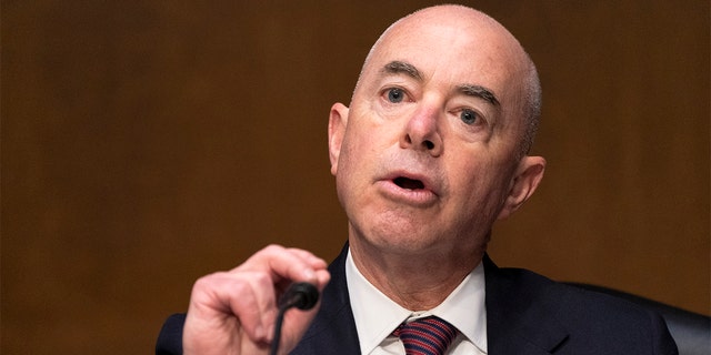 Secretary of Homeland Security Alejandro Mayorkas testifies during a Senate Judiciary Committee hearing, Tuesday, Nov. 16, 2021, on Capitol Hill in Washington. (AP Photo/Jacquelyn Martin)