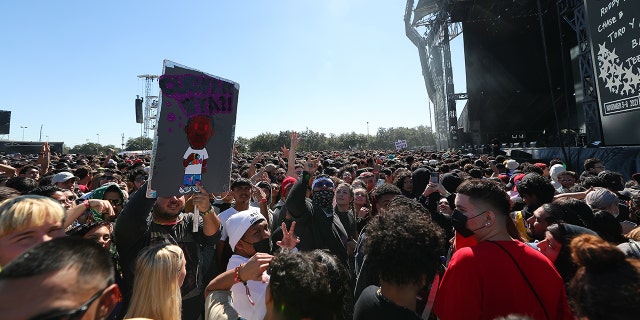 General view of atmosphere during the third annual Astroworld Festival at NRG Park on November 5, 2021 in Houston, Texas.