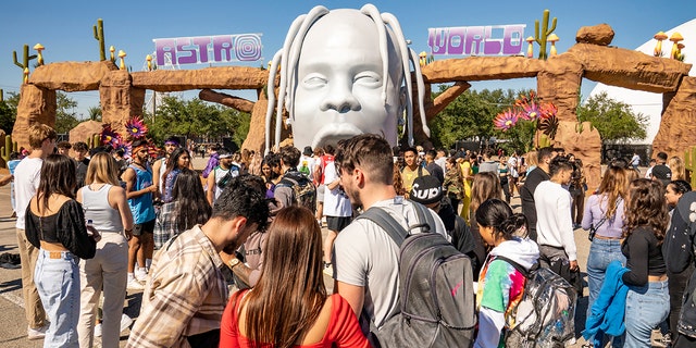 Fans during 2021 Astroworld Festival at NRG Park on November 5, 2021 in Houston. 