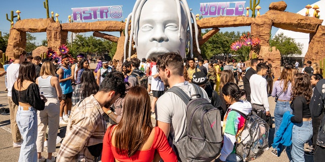 Fans during 2021 Astroworld Festival at NRG Park on November 5, 2021 in Houston.