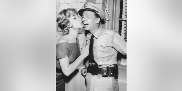 Barbara Eden and Don Knotts.