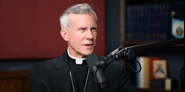 Bishop Joseph Strickland speaking on "Pints with Aquinas."(Screenshot/YouTube)
