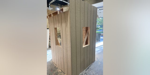 Ryder Killam's bus stop in production.