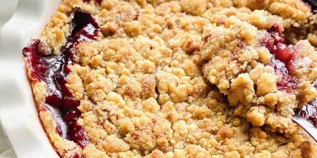 This holiday season, take your dessert up a notch with this "Morello Cherry Crumble" recipe from Quiche My Grits. (Courtesy of Quiche My Grits)