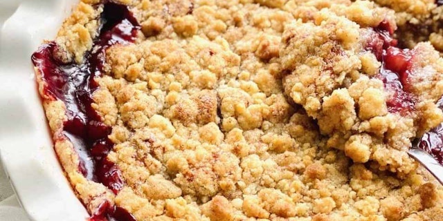 This Thanksgiving, take your dessert up a notch with this "Morello Cherry Crumble" recipe from Quiche My Grits. (Courtesy of Quiche My Grits)