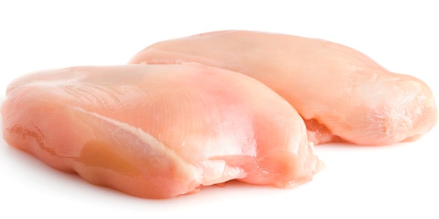 Raw chicken breasts