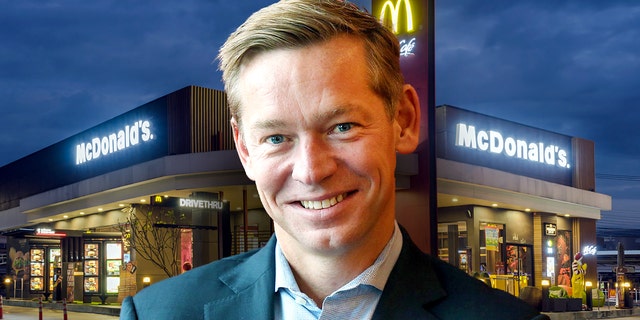 McDonald's CEO Chris Kempczinski in 2017 at corporate restaurant