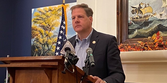 New Hampshire Gov. Chris Sununu announces he will run for reelection and not seek a seat in the U.S. Senate Tuesday, Nov. 9, 2021, in Concord, N.H.