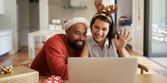 A family video chat about Christmas