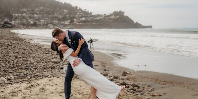 Howser said of his wedding day: "It was a really cool balance between having a nice, elegant ceremony at City Hall and then driving 30 minutes or so down the coast to Pacifica and having a more casual, fun party."