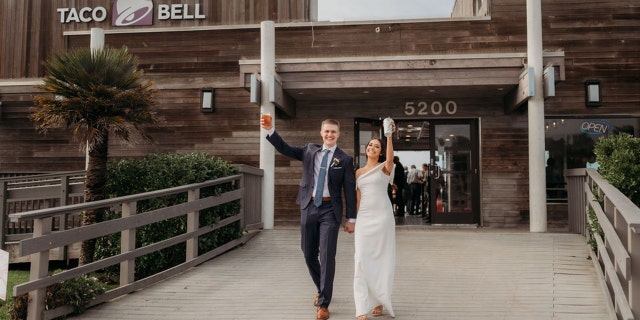 Analicia Garcia and Kyle Howser got married on Tuesday, Oct. 26, and had their reception at the famous Pacifica, California, Taco Bell.
