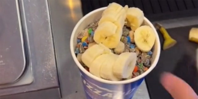 Dairy Queen employee Michael Crespo-Alvarado revealed why it’s a bad idea to order too many toppings on a blizzard in a now-viral TikTok video. (Courtesy of Michael Crespo-Alvarado)