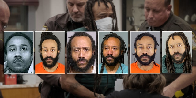 A lineup of multiple mugshots showing Waukesha suspect Darrell Brooks over the years.